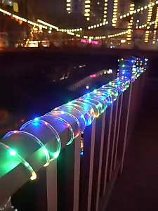 32M 300 Led Outdoor Solar Tube Rope Led Light Garden ChristmasDecoration Wedding Garland WaterProof string Lights