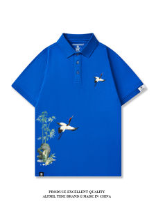 Loose Fit Pure Cotton Short Sleeve Polo Shirt Mens Summer Turn Collar T-Shirt Shirt Collar Half Sleeve Trendy Paul Shirt Top