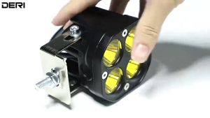 2PCS Universal 3 Inch 60W Yellow LED Work Light Square Mini Waterproof Driving Light Fog Light