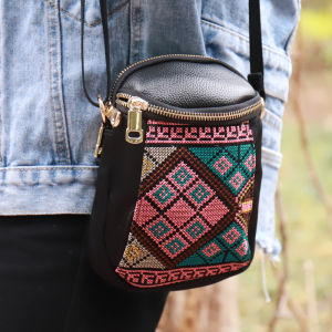 YIMOYICAI | Chinese Style Mini Shoulder Phone Bag Multi-Compartment Retro Crossbody Bag