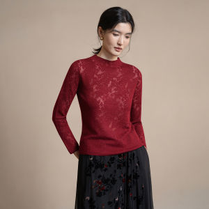 Lace Crochet Retro Slim Fit Pullover Knitwear