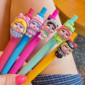 Cute Doll Sweet Girl Heart Student Cry Korean Version Neutral Pen round Ball Pen Adorable Stationery Cultural Supplies