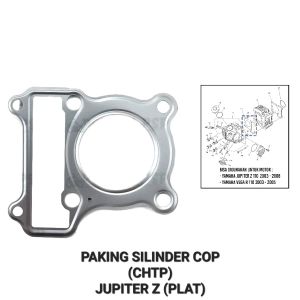 Paking Silinder Cop CHTP Jupiter Z - Gasket Packing Peking Cylinder Silinder Block Head Kop Atas Yamaha Jupiter Z Burhan Vega R New
