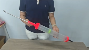 Professional Aluminum Caulking Gun Heavy Duty For Silicone Sealant Plastic Black-Red Small Handle 49*18cm 0.43kg