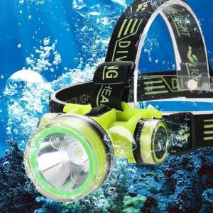 60000LM Super ที่มีประสิทธิภาพ LED ไฟหน้าแบบชาร์จไฟได้หัวไฟฉาย Strong Light Professional ดําน้ําไฟหน้า