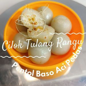 Cilok Baso Aci PENTOL MINI 7pcs ISIAN TULANG Rangu/Rawan Ayam PEDAS by GG