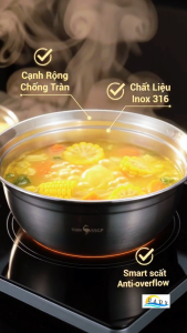 Thau Bát Tô Chậu Inox 316 Cao Cấp Chống Trào Đa Năng Dày Dặn Dùng Được Bếp Từ Bếp Gas SSGP