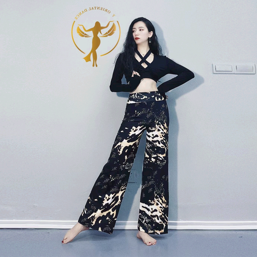 High-End Belly Dance Practice Suit Jazz Style Small Wild Cat Pants Eastern Dance Costume Advanced Performance Outfit Women