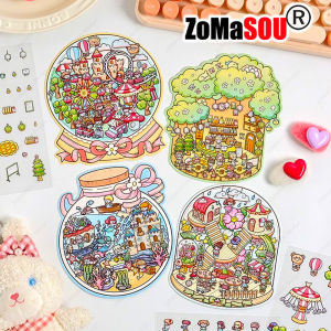 3D Joyful Dreamy Crystal Life DIY 3d Landscaping Stickers Cabin Scene Sticker Cute Kid Child Classmate ﻿Festival Birthday Gift