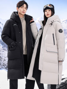 Couples Thickened down Jacket Mens Mid-Length Outdoor Workwear Trendy Ultra-Cold Resistant Knee-High Womens Winter Coat
