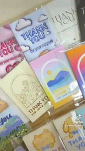 การ์ดขอบคุณ 20 ลาย แพ็คละ 10 แผ่น 5.5 x 8 ซม. บัตรขอบคุณ ลูกค้า ป้ายแต้งกิ้ว การ์ด การถอนของการ์ด การ์ด การถอนของการ์ด การ์ด การถอนของการ์ด