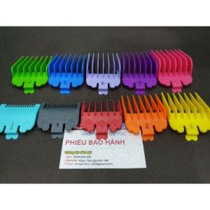 Cữ Tông Đơ Cắt Tóc Loại Tốt Bộ 10 Cữ Màu Lắp Cho Tông Đơ Kemei Wahl. (Không Kèm Hộp).