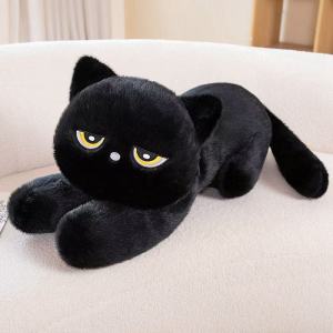 60cm Black Gray Cat Doll Plush Toy: A Stylish Home Decoration & Children's Birthday Gift