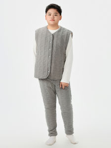 Thickened Cotton Vest for plus Size Boys Warm Loose Inner Wear School Uniform Essential Polyester Fiber Filled Vest