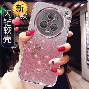 Honor Magic5 pro Phone Case New Huawei Magic5 Full Cover Anti-Fall Female Version with Diamond Creative Curved Screen Protection