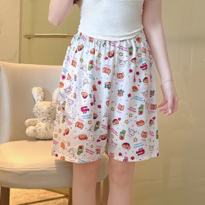 MOULIQIN | Quần Short Capri Pha Cotton Đựng Túi Phù Hợp Mùa Hè Nhà Bãi Biển cho Nữ