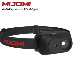 ไฟหน้า EXH60 Mijomi 45 ° ปรับแสงได้220ลูเมนยาว170เมตรไฟฉายป้องกันการระเบิดแบบชาร์จไฟได้หลอดไฟหน้ากันระเบิดไฟฉายกันน้ำ IP66 EXH60ทำงานไฟหน้าหลอดไฟหน้าไฟฉายคาดศีรษะ