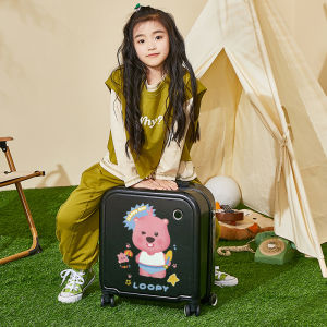 Cartoon Luggage Suitcase Womens 18 Inch Small Carry-On Password Box Cute Travel Bag Pullman Box Anime 20 Inch Hard Shell