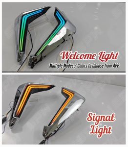 Toyota Alphard 2018 2019 2020 2021 2022 Modellista LED Daylight Foglamp Cover DRL Fog Lamp Spotlight AGH30 ANH30 AH30