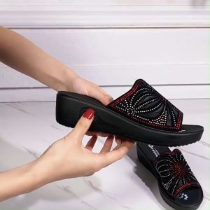 Sandal Wedges Sofiya - Sendal Wanita Pesta Kondangan Kekinian Terlaris 2024