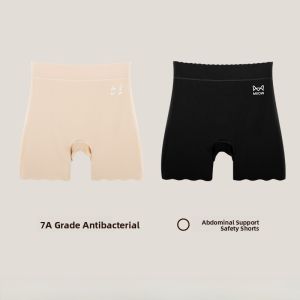 MiiOW | Maternity Safety Pants High Waist Belly Support Ice Silk Seamless Anti-Light Walking Briefs Non-Marking Underwear Short Shorts