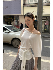 Chic Off-Shoulder Womens T-Shirt