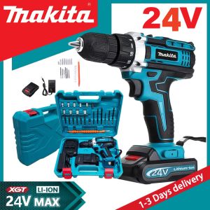 Hand Drill Cordless Drill Heavy Duty Power Tool Set Original Japan Power Rechargeable Power Tools Cordless Hand Drill Electric Drill Set On Sale Wireless Drill Portable lithium Battery 2pcs 24v 48V Japan Made