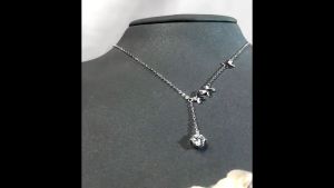 RoyStone - Kalung Wanita Moissanite Sertifikat GRA Original Lapis Emas 18K - Butterfly Necklace