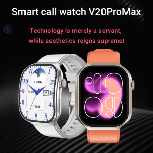 V20 ProMax Bluetooth Smartwatch: Multifunctional heart rate and blood oxygen gauging watch pedometer sports tracking call mon