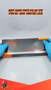 1 Set Body Kunci Pelor / Bodi Kunci Roller VPR 8545 Mortise Lock Stainless Steel 4 Anak Kunci / Bodi Kunci Pintu Kupu Tarung 2 Daun Ganda