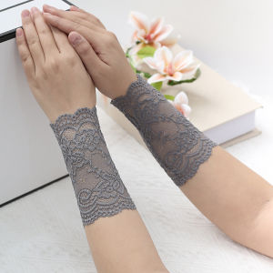 Thin summer short stretch lace wrist guard female scar tattoo Breathable wrist cover sunshade decorative sunscreen gloves Accessories