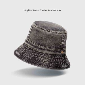 MIND BOY | Vintage Washed Blue Sun Protection Fisherman Hat for Women