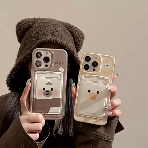 【SG stock】UnixGrocery Korean iPhone case card holder Korean for iPhone 15/14/13 Pro/Pro Max/Plus