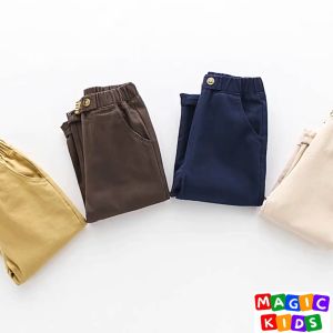 Magic Kids Boys Cotton Elastic Waist Pants Casual Streetwear Trousers for Boys 2-8 Years Old