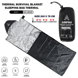 Sleeping Bag Thermal Bivvy - thermal bivy Aimpro sleepingbag selimut tidur darurat