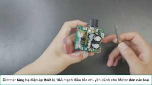 Mạch Dimmer Điều tốc DC 10-60Volt 10A điều khiển tăng giảm điện áp cho motor quạt gió tản nhiệt động cơ đèn LED sợi đốt