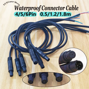 4/5/6Pin Jack Waterproof Car Camera Extension Cable Male Female Connector Wire For Rear View DVR Cord Power Wire 0.5/1.2/1.8m ﻿
