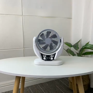 Multi-Function Solar Fan With Free Solar Panel 6 inch USB Rechargeable Fan 4000mAh Desk Fan With Dual Led Light 2 Speed 140° Tilt Angle Solar Electric Fan