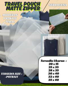 Zipper Lock / Zipper Bag / Plastik Ziplock Baju Travel Doff / Bening (50 Pcs)