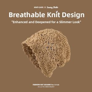 Zanning | Knitted Lace Hollow Face-slimming Summer Handmade Hat