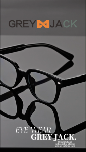 Grey Jack Kacamata Antiradiasi Blueray TR90 Model Kotak Ringan Stylish Pria Wanita Bisa Lensa Minus Antiradiasi Blueray Bluecromic 8648