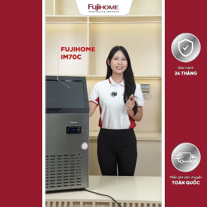 Máy làm đá viên sạch kèm lọc nước UF công suất 70kg/ngày Fujihome IM70C Nhập Khẩu máy làm đá thương mại nhà hàng cafe