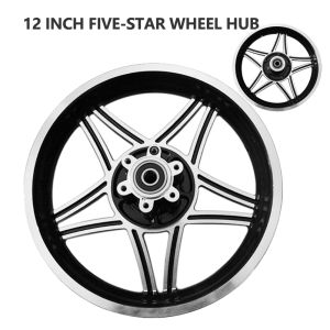12 Inch Disc Brake Alloy Front Wheel Hub Electric Bicycle E-bike Rim Fit for 12 1/2x2 1/4 12 1/2x2.75 12 1/2x3.0 Tire Inner Tube