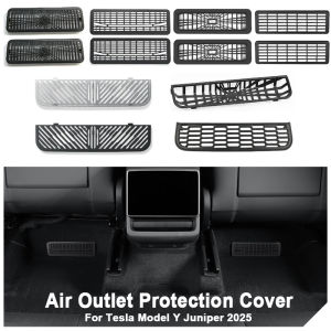 For Tesla Model Y Juniper 2025 Under The Seat Air Outlet Protection Cover Net Rear Air Conditioning Outlet Mesh Car Accessories