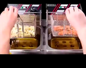 หม้อทอดไฟฟ้า 6 ลิตร 12 ลิตร 5000W หม้อทอดเฟรนซ์ฟรายไฟฟ้า สแตนเลส สวิตช์อิสระ