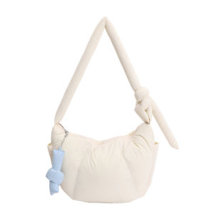 BAORUIFU | Korean-style Cotton Bag Crossbody Knotted Design
