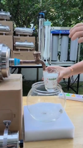 เครื่องกรองน้ำใช้ PVDF (UF) กรองละเอียด 0.01 ไมครอน  ถังกรอง Stainless Steel 304