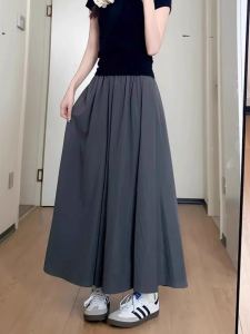 Yamamoto Culottes Womens Summer New Lazy Wind Spring & Fall Cropped Wide-Leg Pants Loose Slimming Large Hem Casual Pants