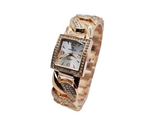 jam tangan wanita terbaru model kotak gelang permata