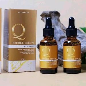 🌸💞เซรั่มคิว​ เข้มข้น Q​ Double serum ใบหน้า สกินแคร์ บรรจุ 2 ขวด ปริมาณ 30 ml Skincare ช่วยให้ผิวฟื้นฟู ลดเลือนริ้วรอยใบหน้า​ สิวจางลง  เซรั่มเข้มข้น